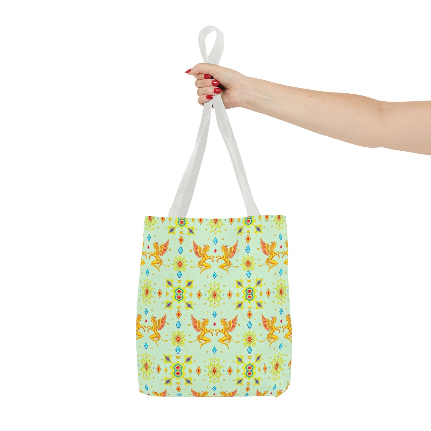 Tote Bag (AOP), Gemini, Zodiac v1, Jewel Pattern