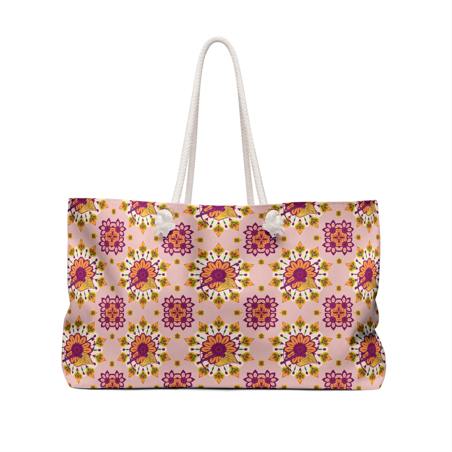 Weekender Bag, Sagittarius, Zodiac v4, Flower Pattern