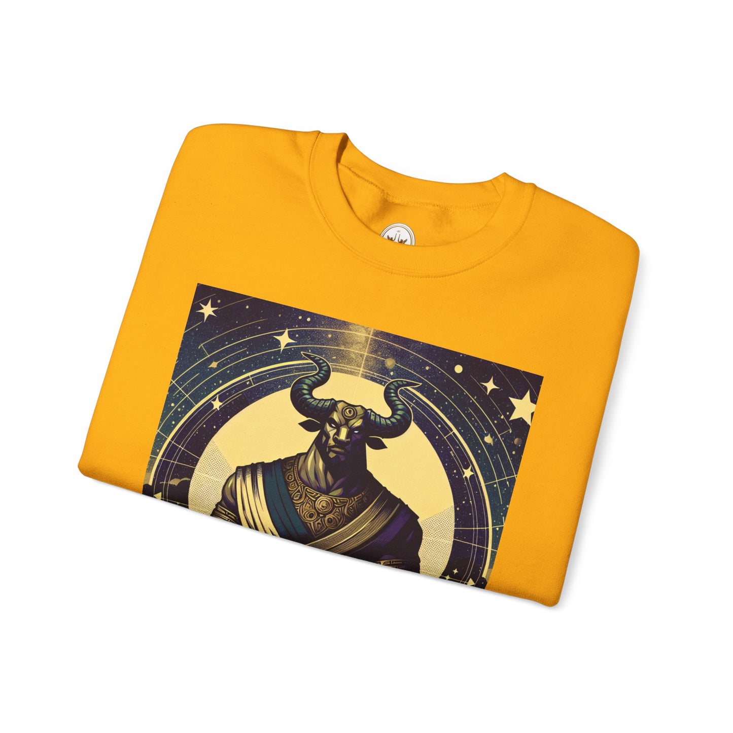 Unisex Heavy Blend™ Crewneck Sweatshirt, Minotaur, Taurus Zodiac Design