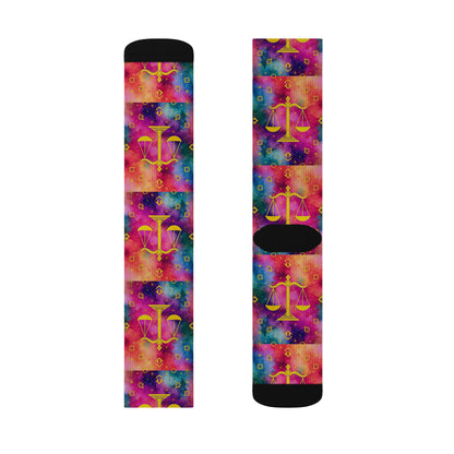 Sublimation Socks, Libra, Zodiac v3, Pattern