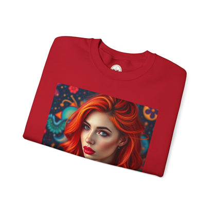 Unisex Heavy Blend™ Crewneck Sweatshirt, Aquarius, Zodiac v1, Sexy Pattern