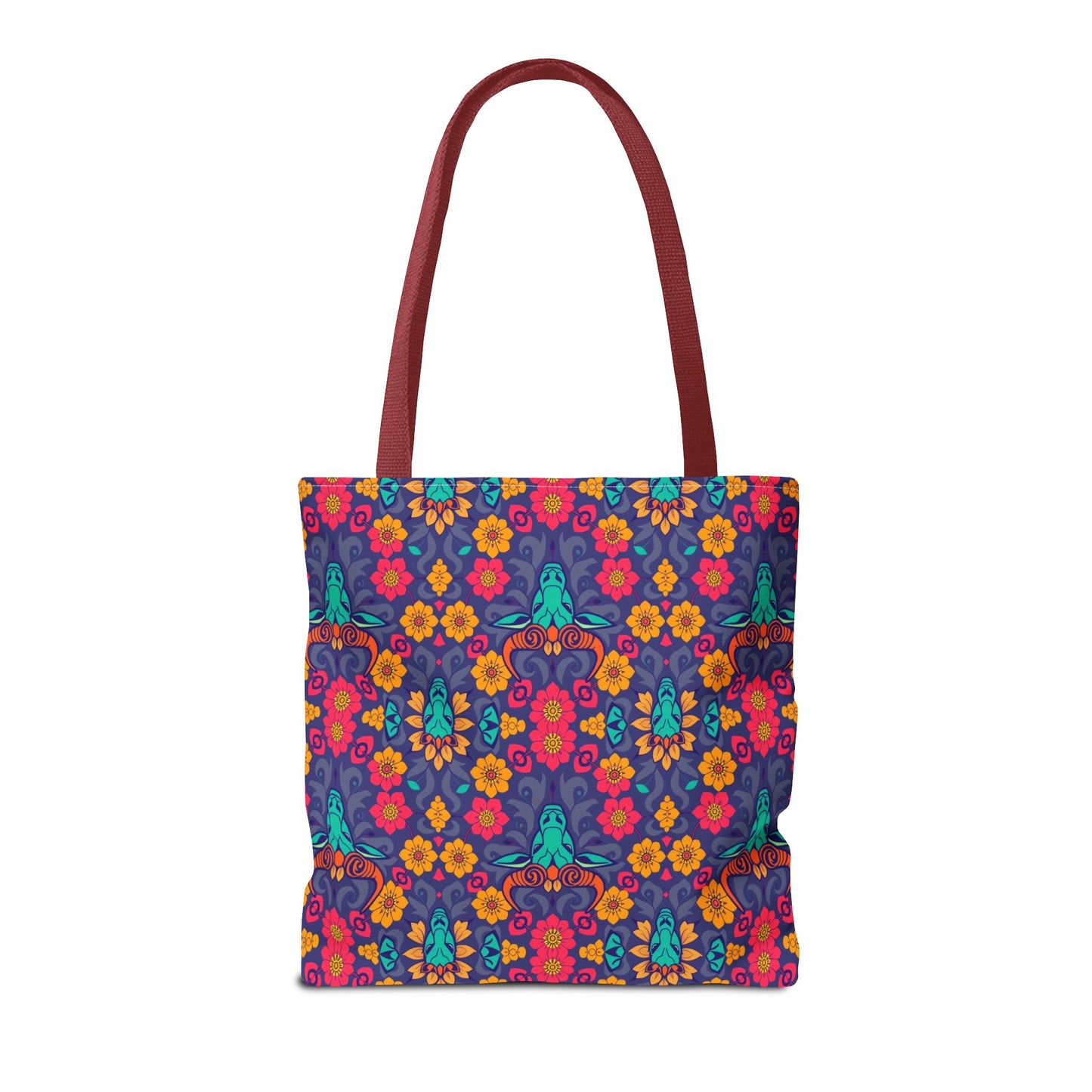 Tote Bag, (AOP), Taurus, Zodiac v1, Flower Pattern