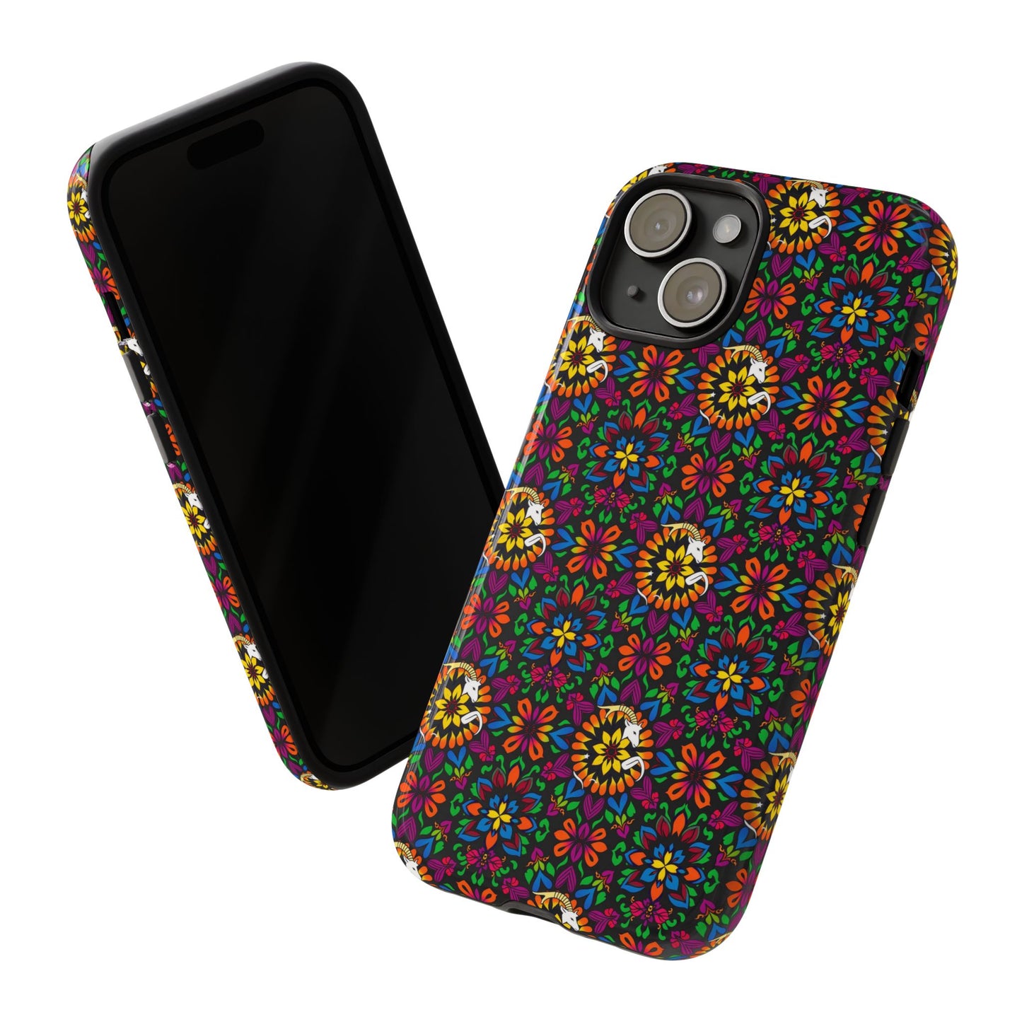 Tough Cases, Capricorn, Zodiac v2, Flower Pattern