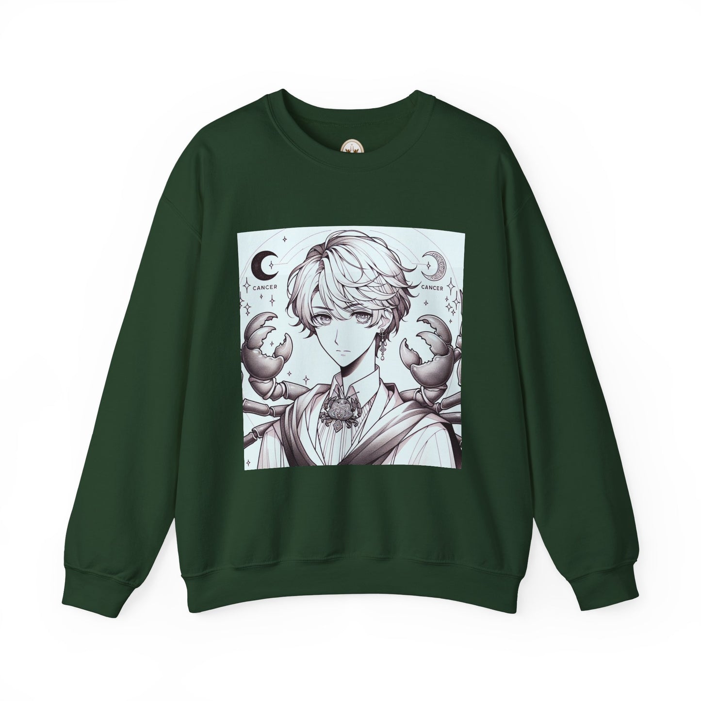 Unisex Heavy Blend™ Crewneck Sweatshirt,Two Moon, Cancer Zodiac Design
