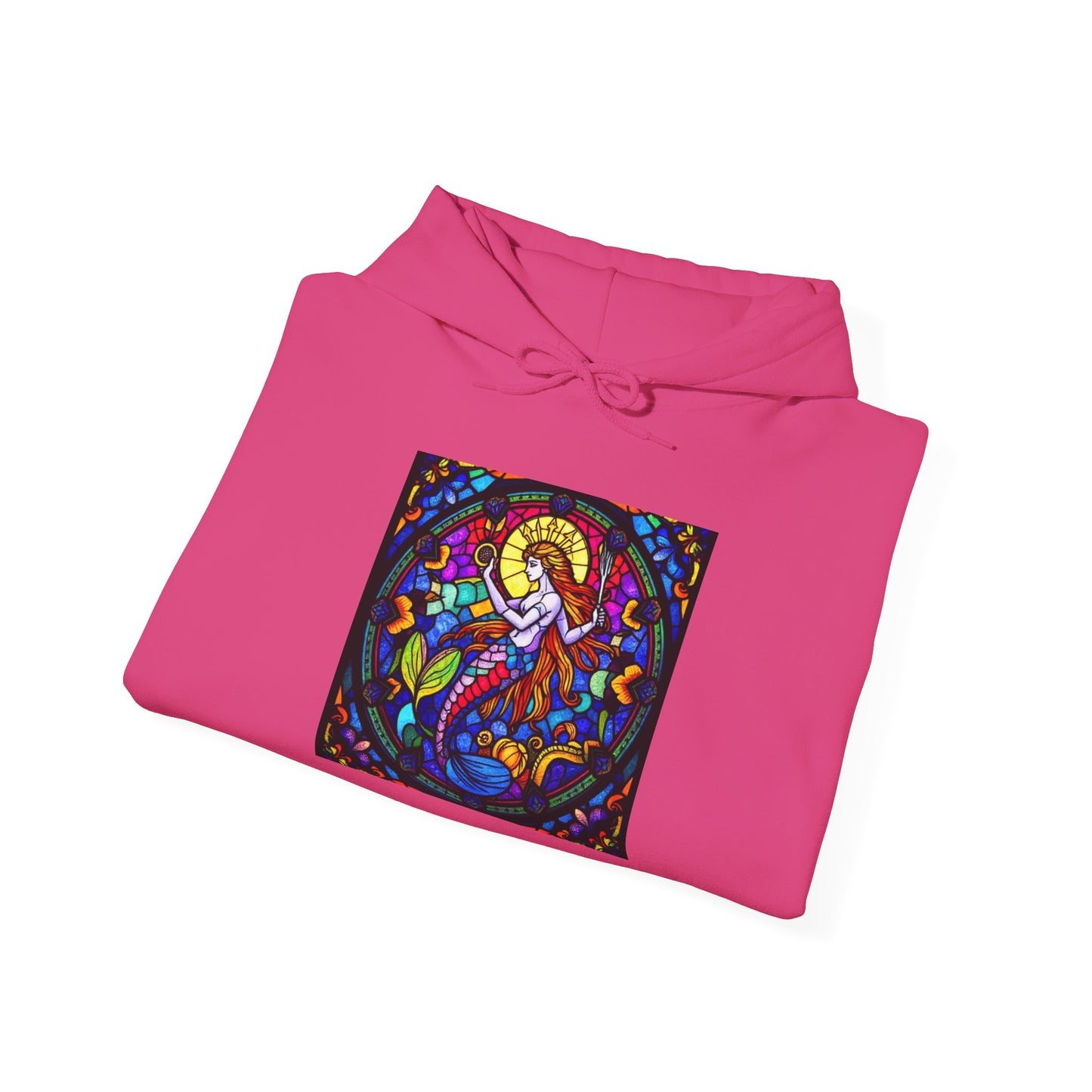 Unisex Heavy Blend™ Hooded Sweatshirt with glass Aquarius zodiac design