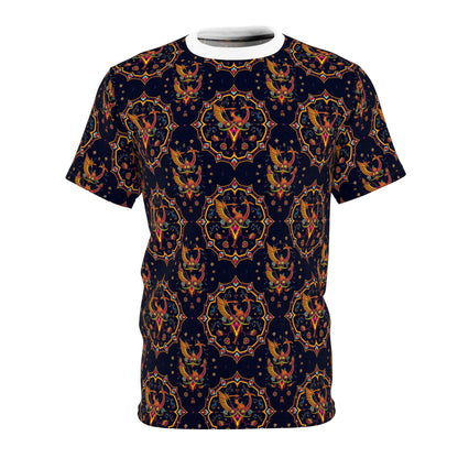 Unisex Cut & Sew T-Shirt, (AOP), Sagittarius, Zodiac v2, Jewels Pattern