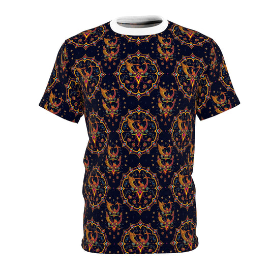Unisex Cut & Sew T-Shirt, (AOP), Sagittarius, Zodiac v2, Jewels Pattern