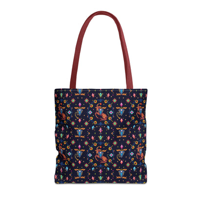Tote Bag (AOP), Capricorn, Zodiac v1, Jewel Pattern