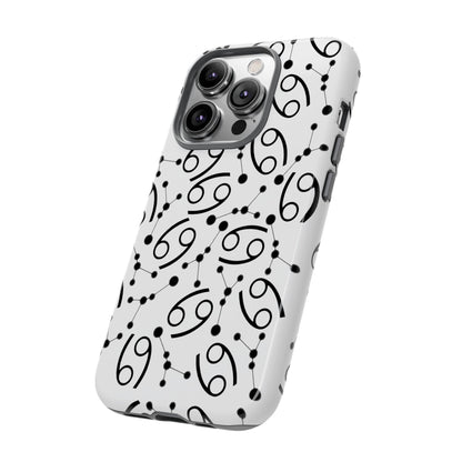 Tough Cases with the Cancer Zodiac sign for iPhone, Samsung Galaxy, and Google Pixel devices