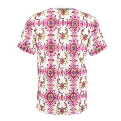 Unisex Cut & Sew T-Shirt, (AOP), Scorpio, Zodiac v3, Jewels Pattern