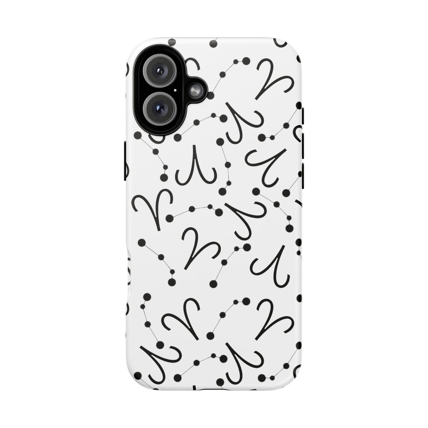 Tough Cases with the Aries Zodiac sign for iPhone, Samsung Galaxy, and Google Pixel devices