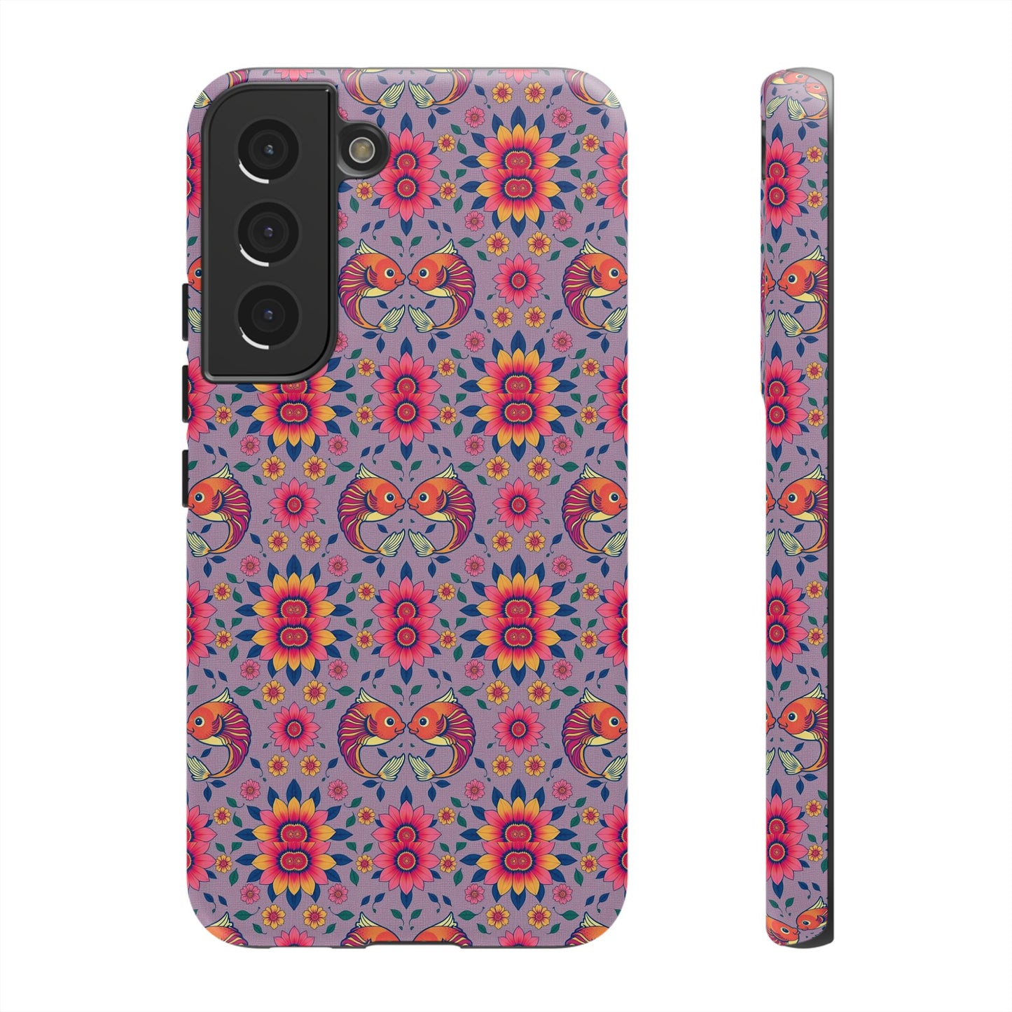 Tough Cases, Pisces, Zodiac v3, Flower Pattern
