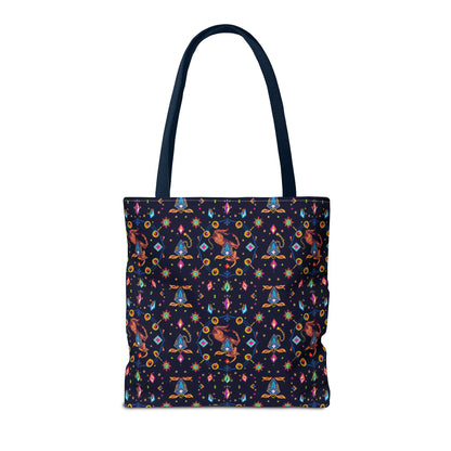 Tote Bag (AOP), Capricorn, Zodiac v1, Jewel Pattern