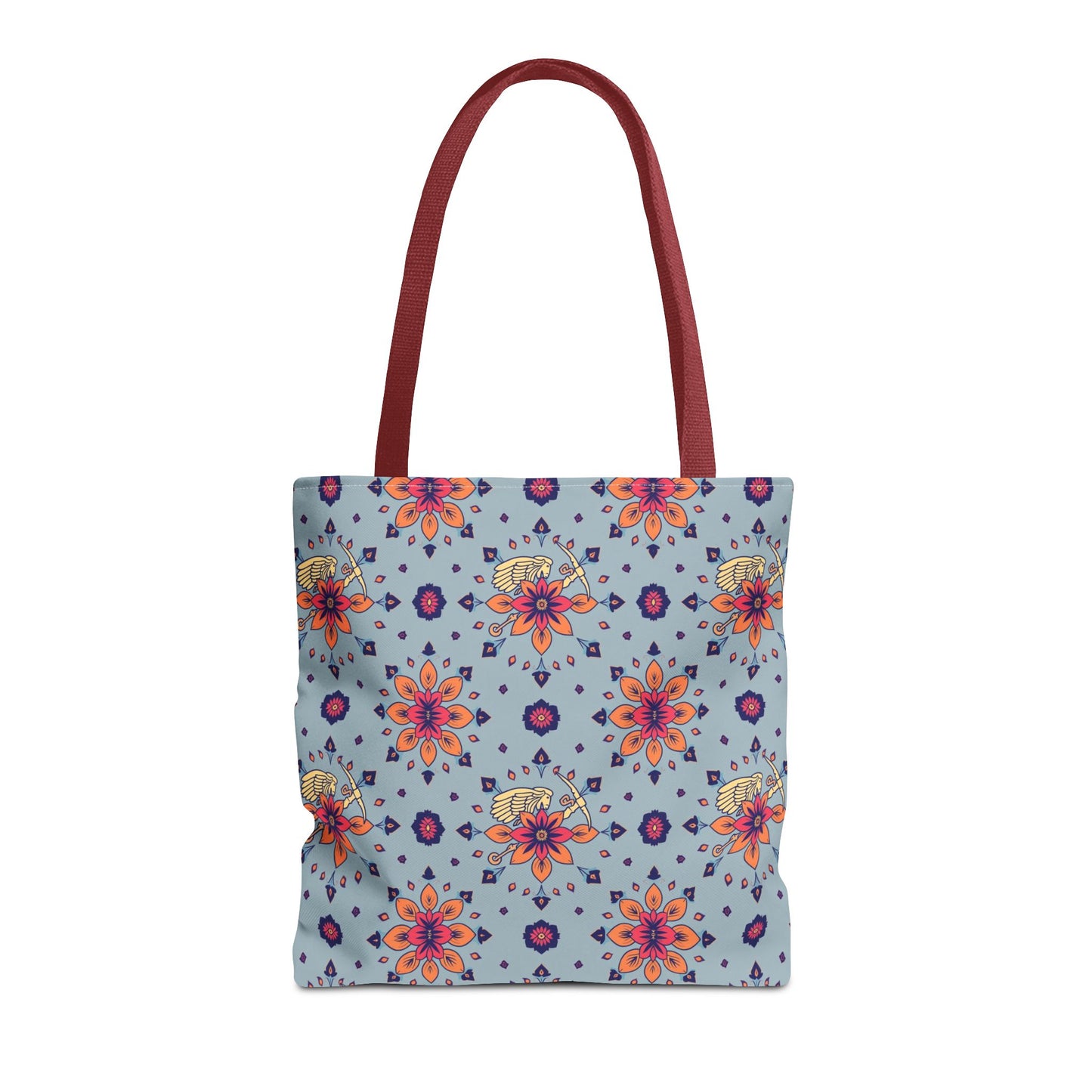 Tote Bag, (AOP), Sagittarius, Zodiac v1, Flower Pattern