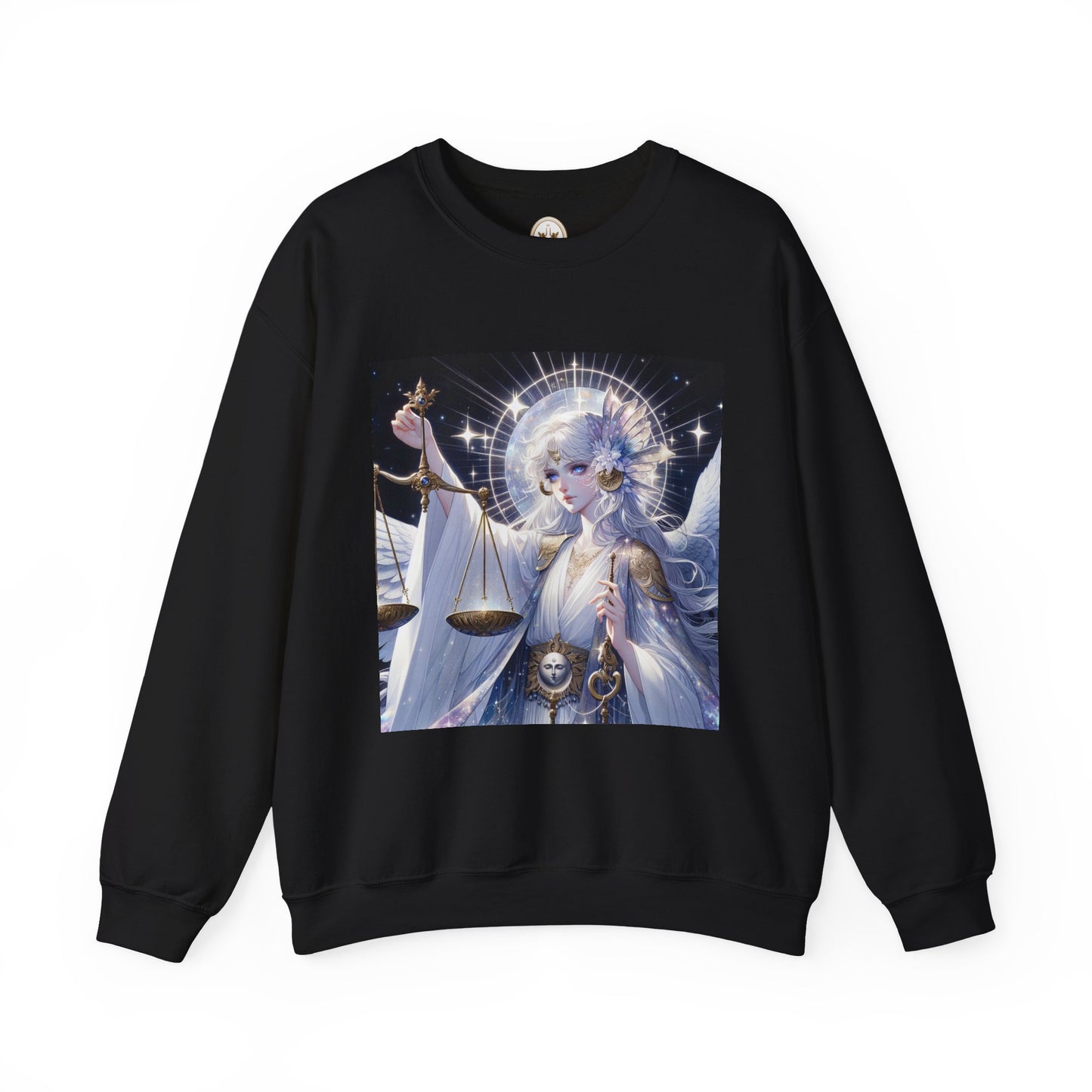 Unisex Heavy Blend™ Crewneck Sweatshirt,anime angel, Libra Zodiac Design