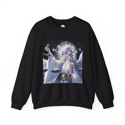 Unisex Heavy Blend™ Crewneck Sweatshirt,anime angel, Libra Zodiac Design