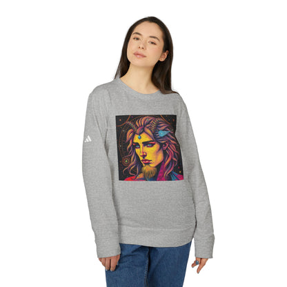 Adidas, Unisex Fleece Crewneck Sweatshirt, Aquarius, Pop Art v1, Zodiac