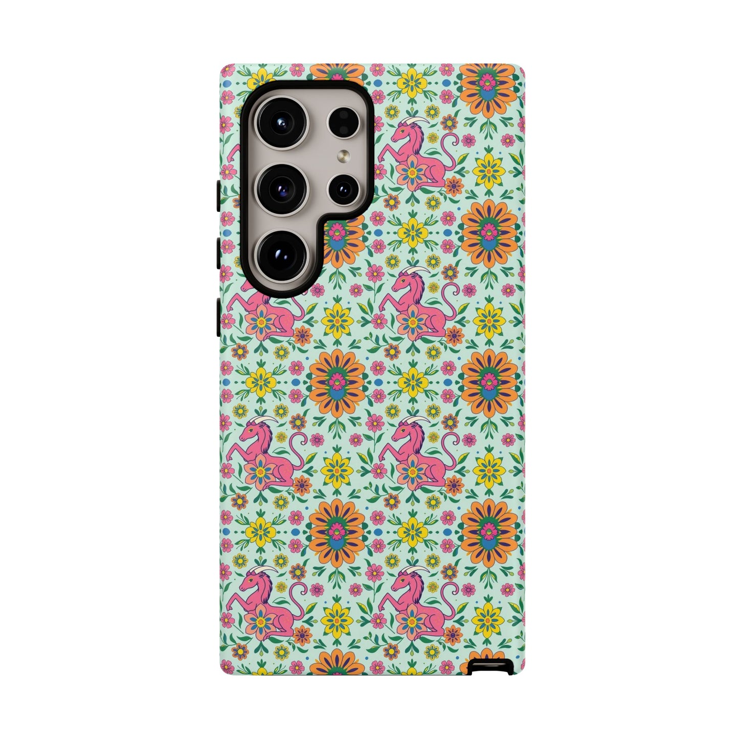 Tough Cases, Aquarius, Zodiac, Flower Pattern