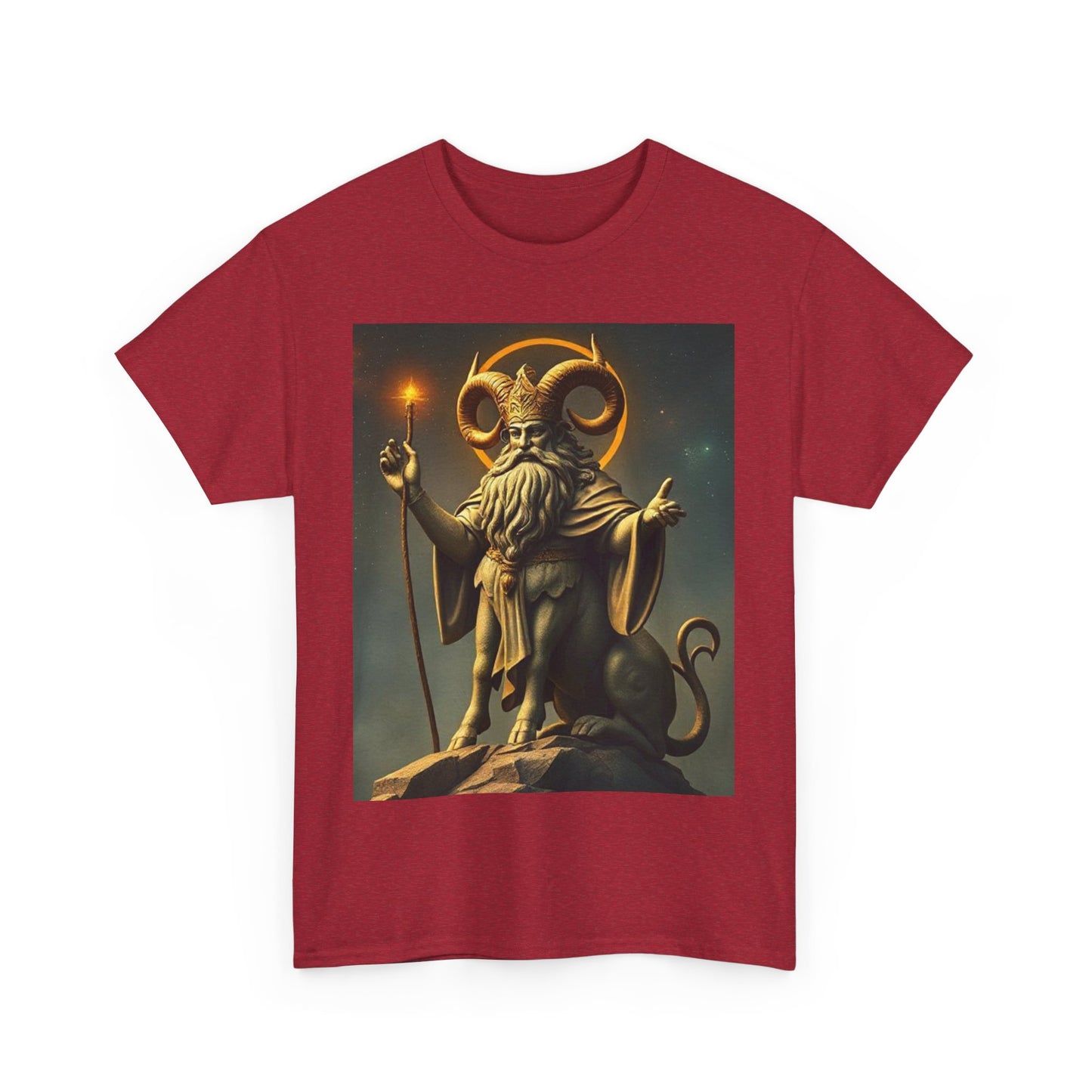 Unisex Heavy Cotton T-Shirt, Taurus God, Zodiac Design