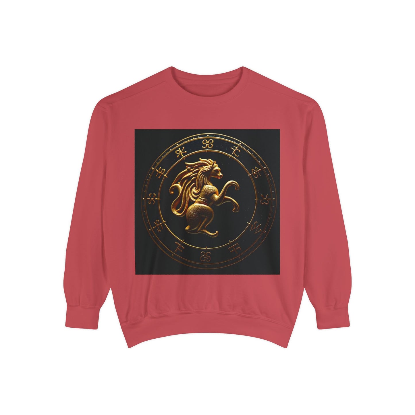 Garment-Dyed Sweatshirt, Unisex, Space Animal Design v1, Virgo