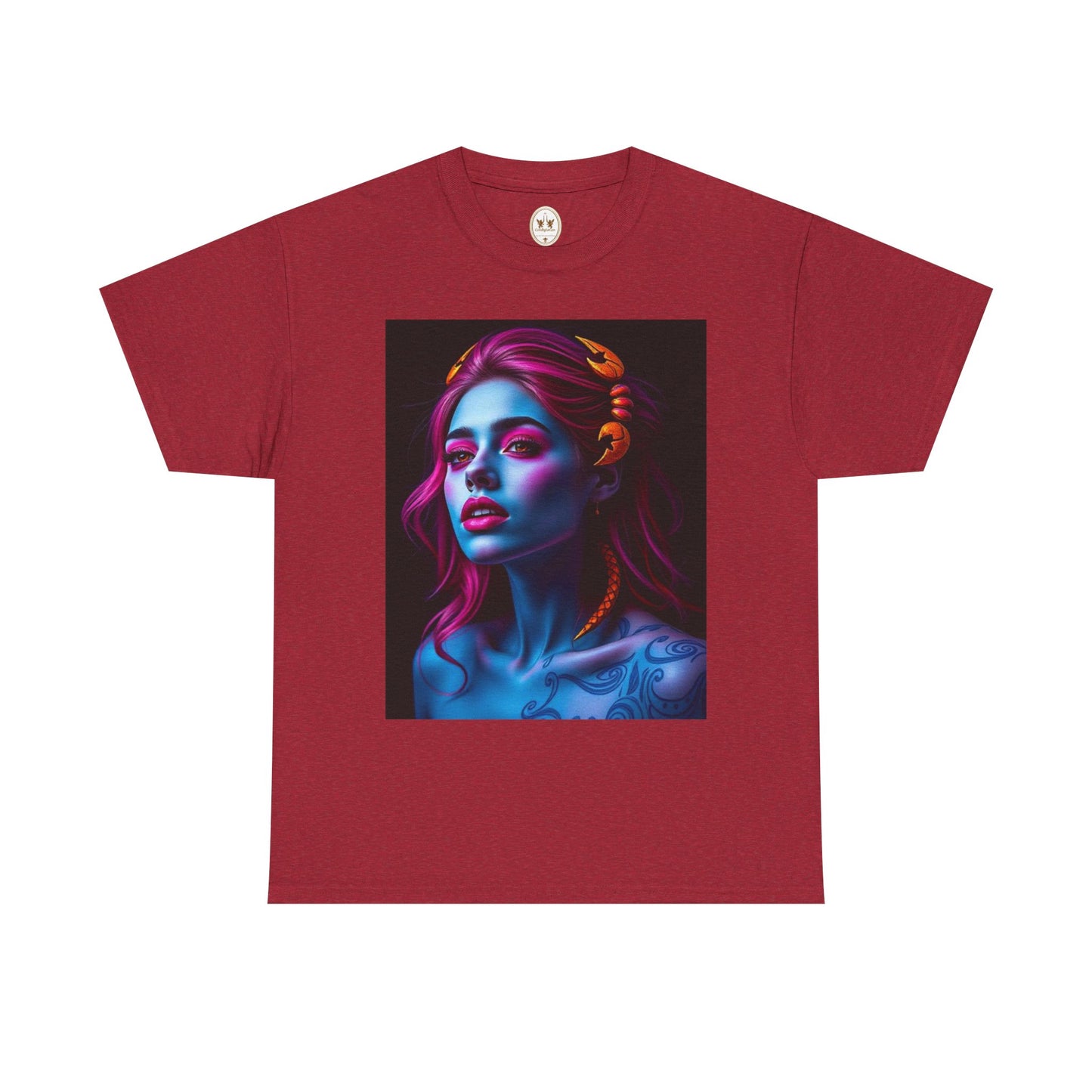 Unisex Heavy Cotton T-Shirt, Scorpio, Zodiac, Sexy Art