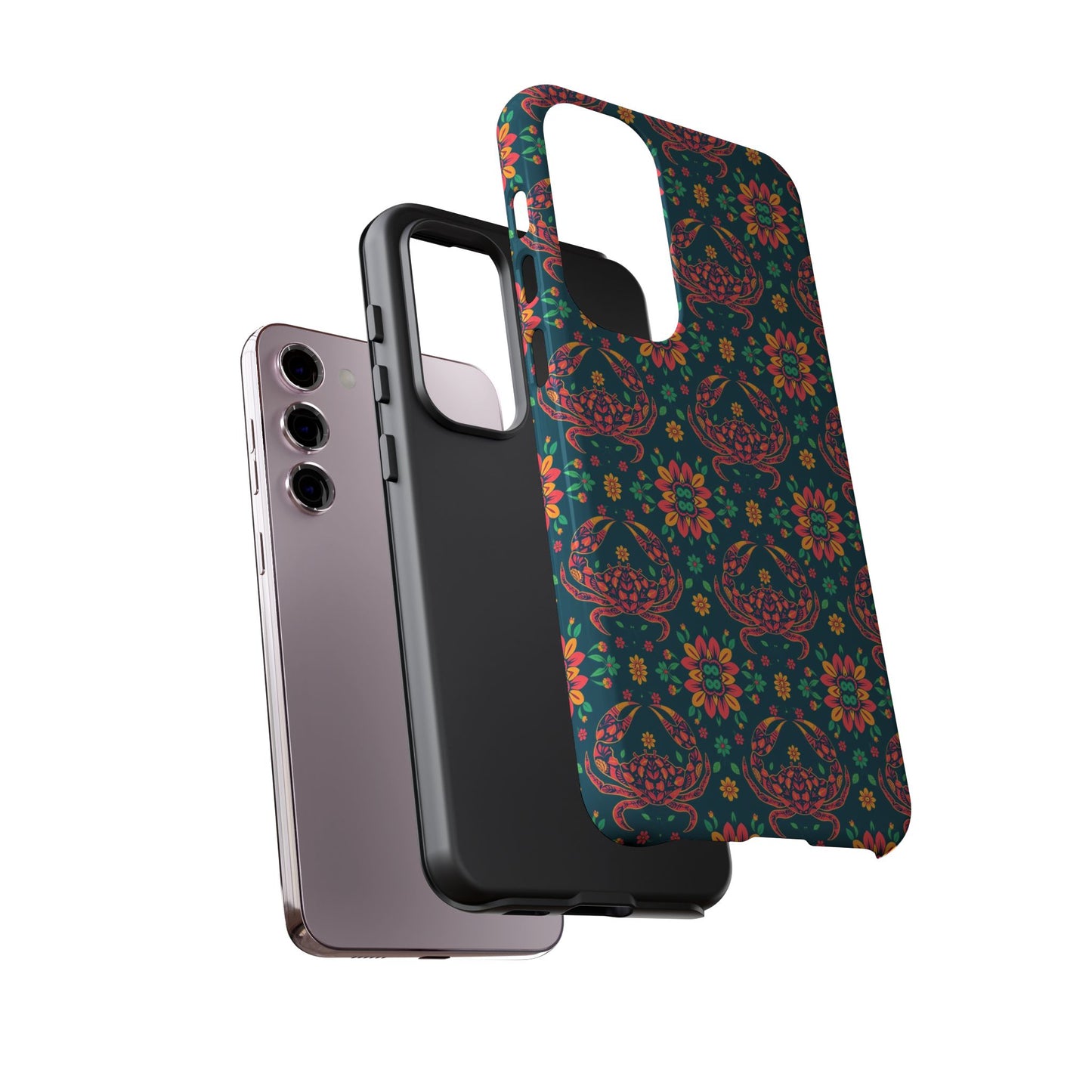Tough Cases, Cancer, Zodiac v4, Flower Pattern