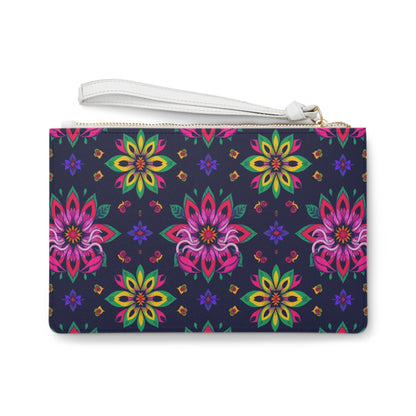 Clutch Bag, Scorpio, Zodiac v2, Flower Pattern