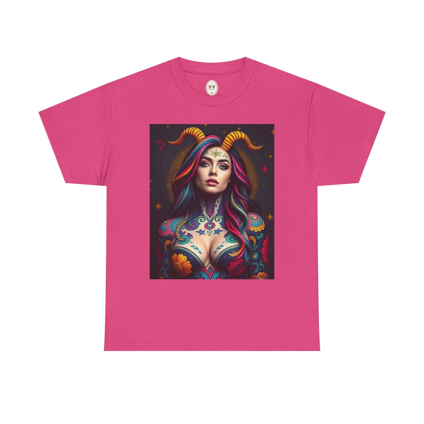 Unisex Heavy Cotton T-Shirt, Capricorn, Zodiac, Sexy Art