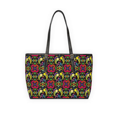 Leather Shoulder Bag, Pisces, Zodiac, Flower Pattern