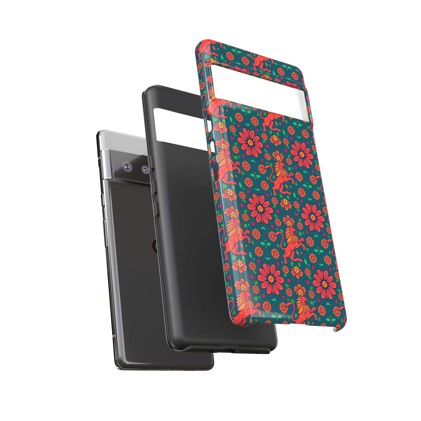 Tough Cases, Leo, Zodiac v2, Flower Pattern