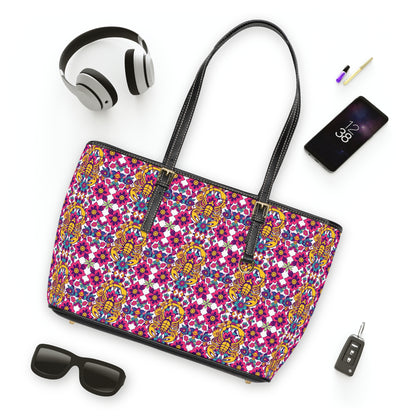 Leather Shoulder Bag, Scorpio, Zodiac v1, Flower Pattern