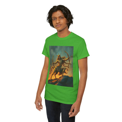 Unisex Heavy Cotton T-Shirt, Arrow Centaur, Sagittarius Zodiac Design