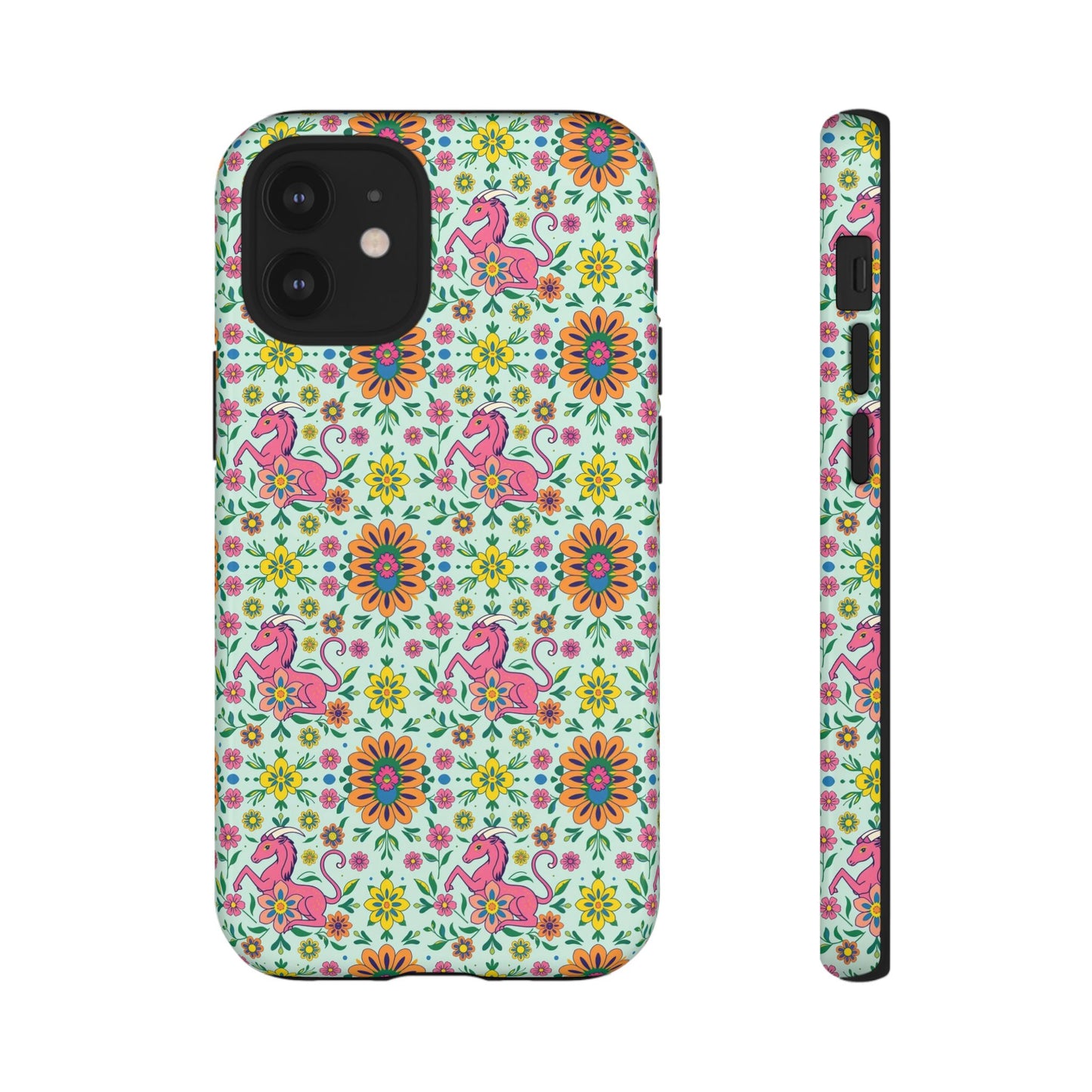 Tough Cases, Aquarius, Zodiac, Flower Pattern