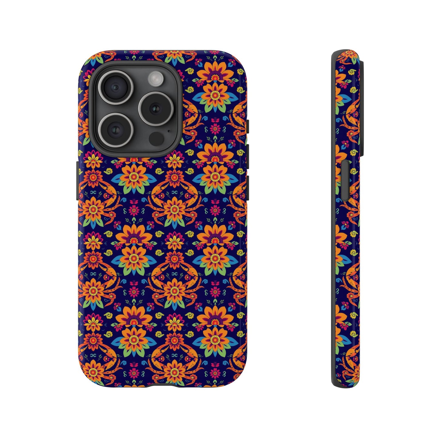 Tough Cases, Cancer, Zodiac, Flower Pattern