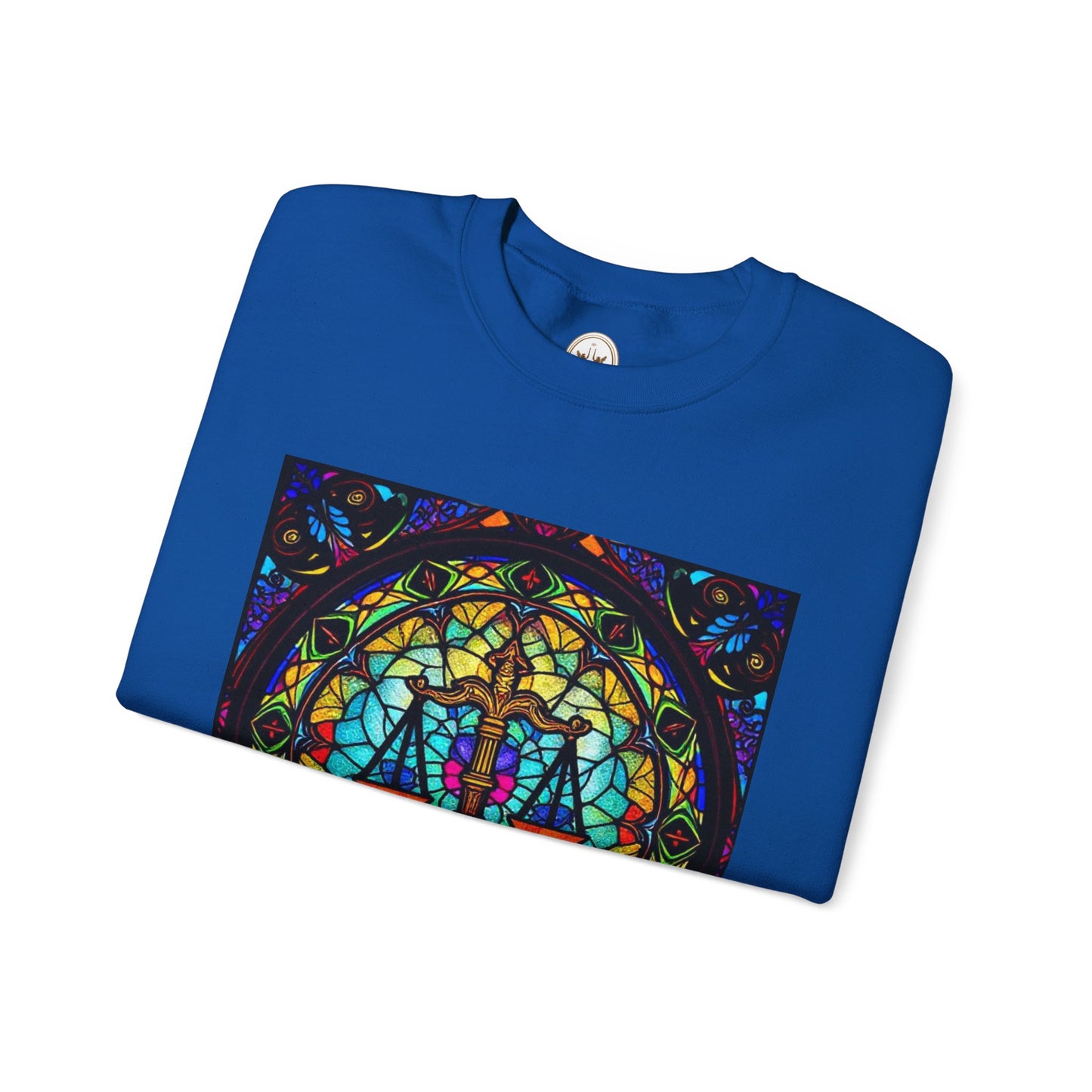 Unisex Heavy Blend™ Crewneck Sweatshirt, Glass, Libra Zodiac Design