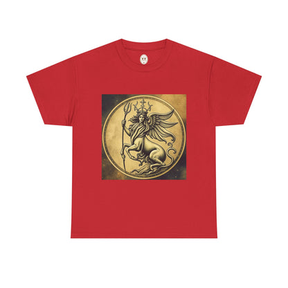 Unisex Heavy Cotton T-Shirt, Angel Animal, Virgo Zodiac Design