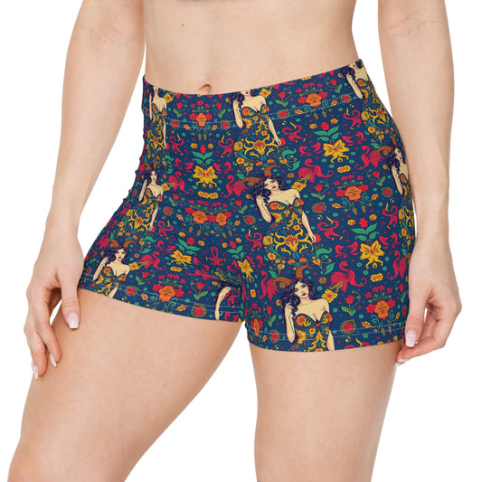Women's Shorts, (AOP), Capricorn, Zodiac v2, Sexy Pattern