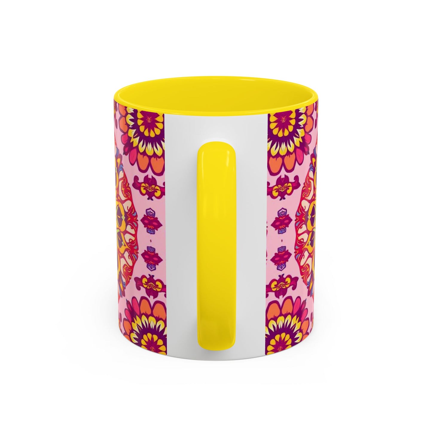 Accent Coffee Mug, Capricorn, Zodiac v3, Flower Pattern, (11, 15oz)