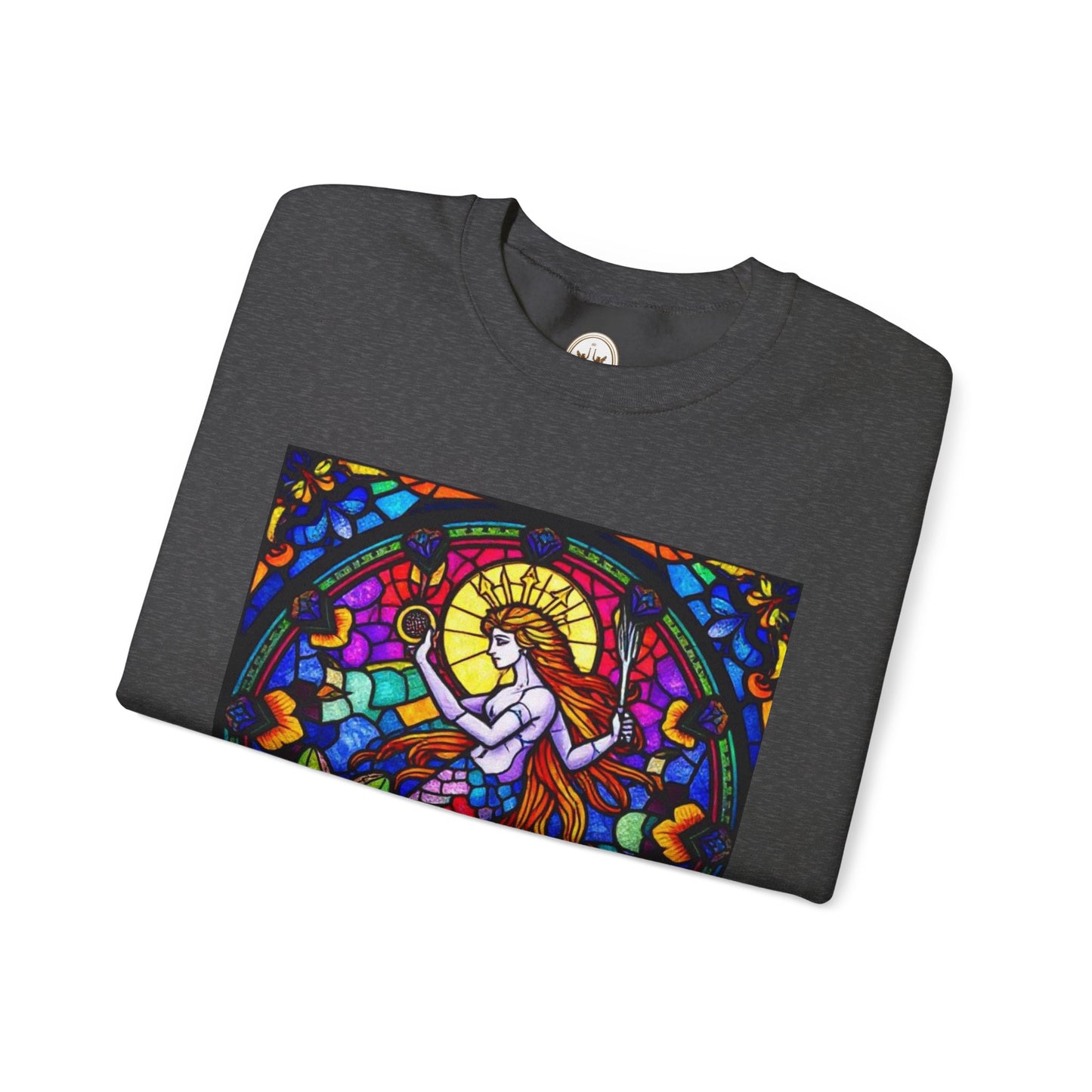 Unisex Heavy Blend™ Crewneck Sweatshirt, Glass 1, Aquarius Zodiac Design
