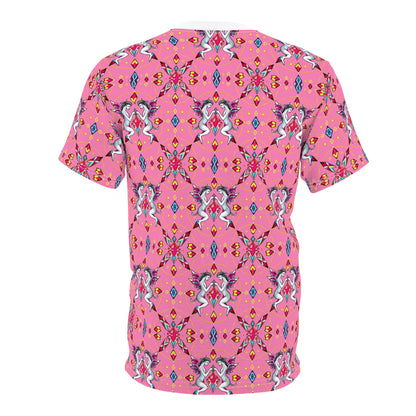 Unisex Cut & Sew T-Shirt, (AOP), Gemini, Zodiac, Jewels Pattern