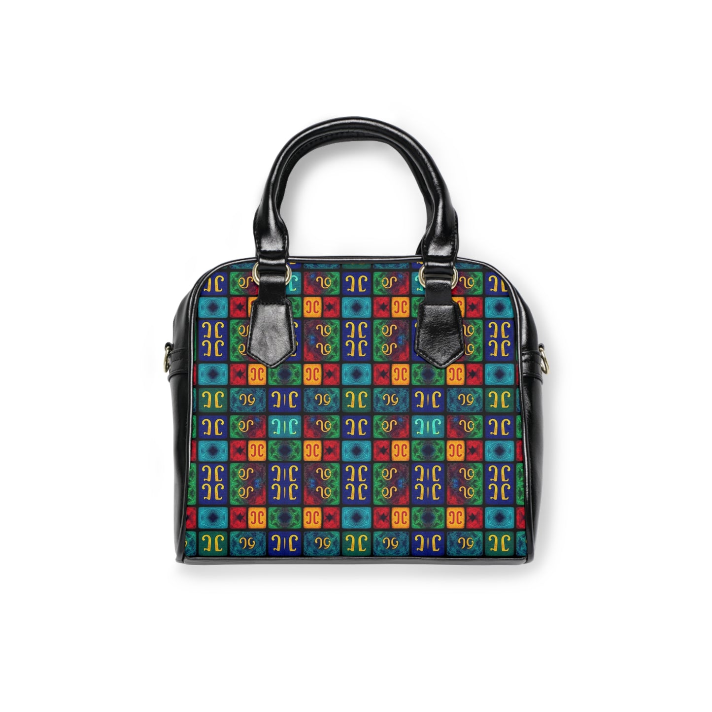 Shoulder Handbag, Aquarius, Zodiac v3, Shapes Pattern