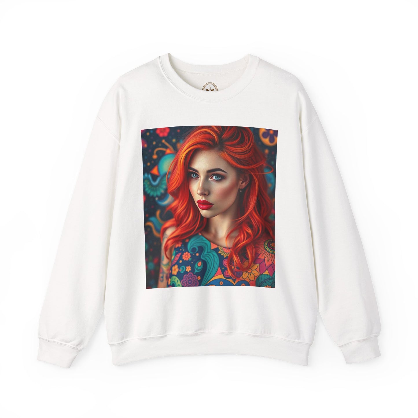 Unisex Heavy Blend™ Crewneck Sweatshirt, Aquarius, Zodiac v1, Sexy Pattern