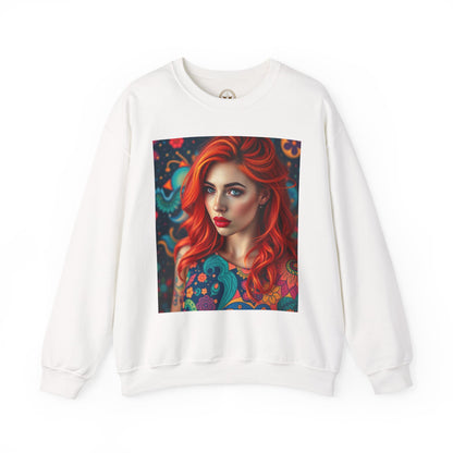 Unisex Heavy Blend™ Crewneck Sweatshirt, Aquarius, Zodiac v1, Sexy Pattern