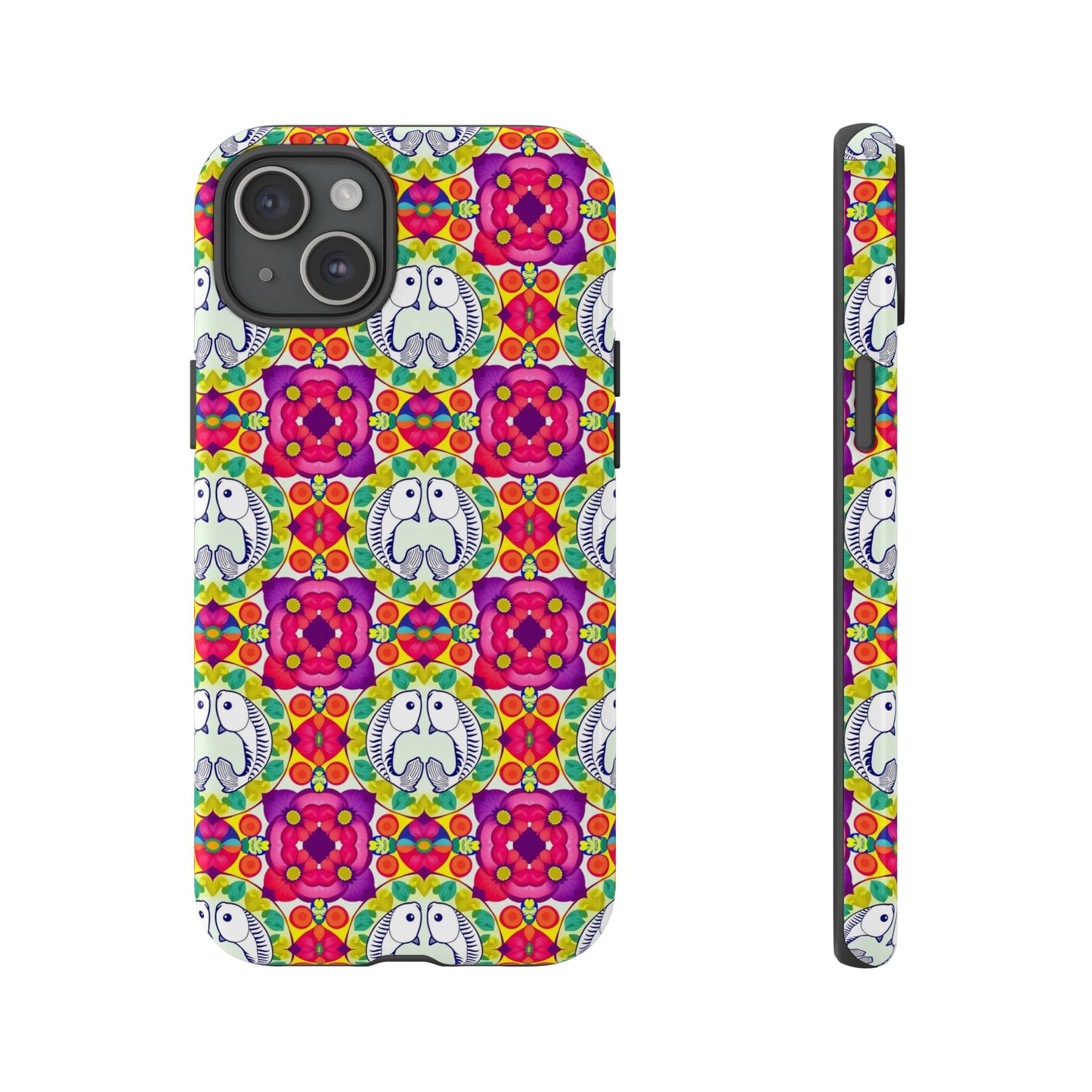 Tough Cases, Pisces, Zodiac v2, Flower Pattern