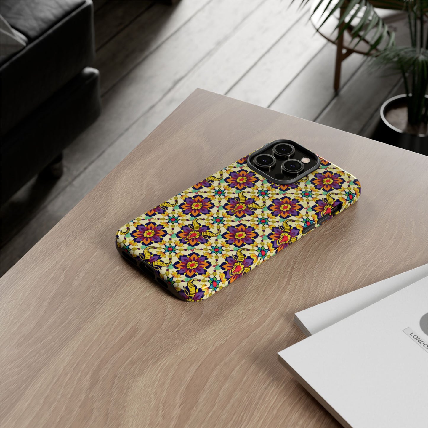 Tough Cases, Taurus, Zodiac v1, Flower Pattern