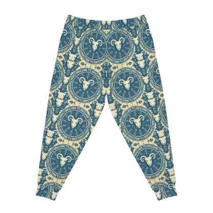 Athletic Joggers, Zodiac Design, Pattern, Aries, AOP