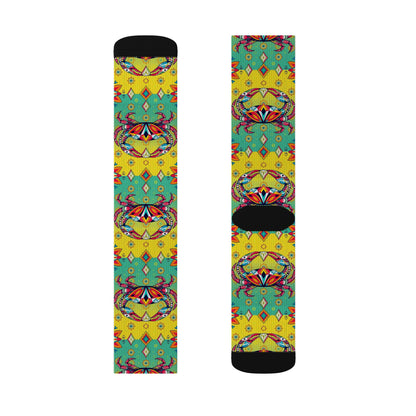 Sublimation Socks, Cancer, Zodiac  v1, Jewel Pattern