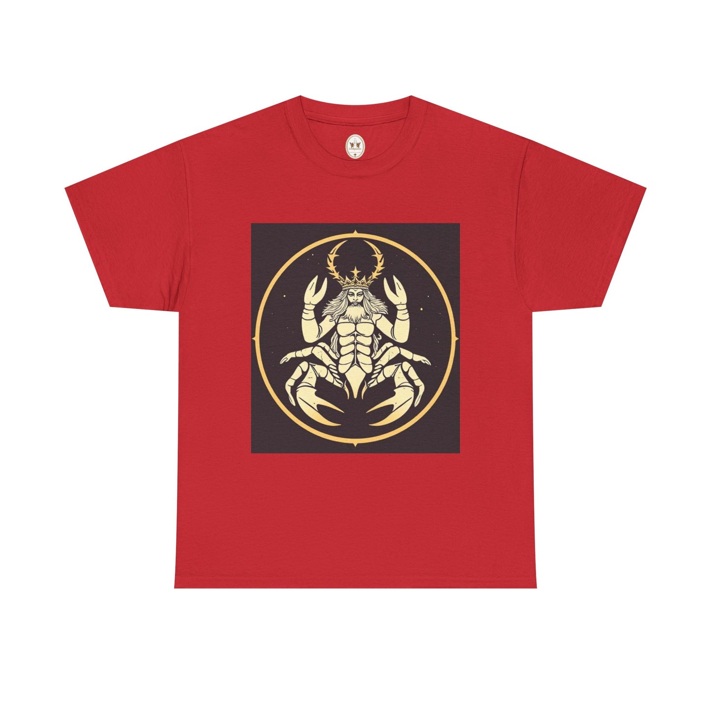 Unisex Heavy Cotton T-Shirt, Scorpio King, Print Art, Zodiac Design