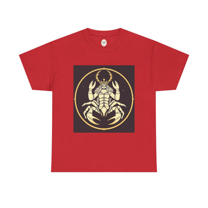 Unisex Heavy Cotton T-Shirt, Scorpio King, Print Art, Zodiac Design