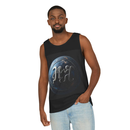 Unisex Garment-Dyed, Tank Top, Gemini Design, Space Symbol , 100% US cotton